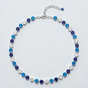 J.Crew Blue Ombré Crystal Necklace – NWOT